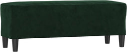 vidaXL - Bankje - 100x35x41 - cm - fluweel - donkergroen