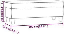 vidaXL - Bankje - 100x35x41 - cm - kunstleer - bruin