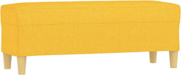vidaXL - Bankje - 100x35x41 - cm - stof - lichtgeel