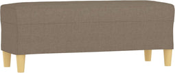 vidaXL - Bankje - 100x35x41 - cm - stof - taupe