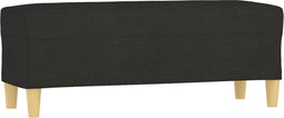vidaXL - Bankje - 100x35x41 - cm - stof - zwart