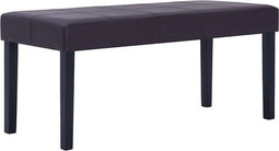 vidaXL - Bankje - 106 - cm - kunstleer - bruin