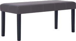 vidaXL - Bankje - 106 - cm - kunstleer - grijs
