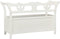 vidaXL - Bankje - 107x45x75,5 - cm - massief - vurenhout - wit