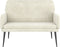 vidaXL - Bankje - 108x79x79 - cm - fluweel - crèmekleurig