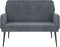 vidaXL - Bankje - 108x79x79 - cm - fluweel - donkergrijs