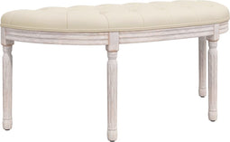 vidaXL - Bankje - 110,5x45x49 - cm - linnen