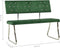 vidaXL - Bankje - 110 - cm - fluweel - donkergroen
