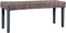 vidaXL - Bankje - 110 - cm - natuurlijk - kubu - rattan - en - massief - mangohout - grijs