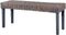 vidaXL - Bankje - 110 - cm - natuurlijk - kubu - rattan - en - massief - mangohout - grijs