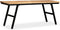 vidaXL - Bankje - 110x35x45 - cm - gerecycled - teakhout - en - staal