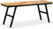 vidaXL - Bankje - 110x35x45 - cm - gerecycled - teakhout - en - staal