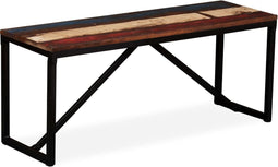 vidaXL - Bankje - 110x35x45 - cm - massief - gerecycled - hout