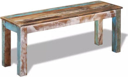 vidaXL - Bankje - 110x35x45 - cm - massief - gerecycled - hout