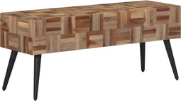 vidaXL - Bankje - 110x35x45 - cm - massief - gerecycled - teakhout