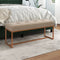 vidaXL - Bankje - 110x36x45 - cm - fluweel - beige