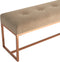 vidaXL - Bankje - 110x36x45 - cm - fluweel - beige