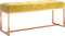 vidaXL - Bankje - 110x36x45 - cm - fluweel - mosterdgeel