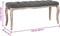 vidaXL - Bankje - 110x38x48 - cm - linnen - massief - hout - donkergrijs