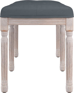 vidaXL - Bankje - 110x40x49 - cm - fluweel - donkergrijs