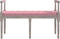 vidaXL - Bankje - 110x40x70 - cm - fluweel - roze
