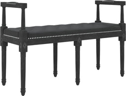 vidaXL - Bankje - 110x40x70 - cm - fluweel - zwart