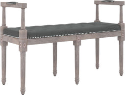 vidaXL - Bankje - 110x40x70 - cm - stof - donkergrijs