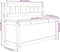 vidaXL - Bankje - 110x41x76,5 - cm - massief - grenenhout - wit