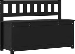 vidaXL - Bankje - 110x41x76,5 - cm - massief - grenenhout - zwart