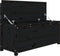 vidaXL - Bankje - 110x41x76,5 - cm - massief - grenenhout - zwart