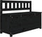 vidaXL - Bankje - 110x41x76,5 - cm - massief - grenenhout - zwart