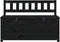 vidaXL - Bankje - 110x41x76,5 - cm - massief - grenenhout - zwart