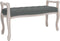 vidaXL - Bankje - 110x45x60 - cm - stof - donkergrijs