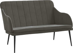 vidaXL - Bankje - 110x76x80 - cm - fluweel - donkergrijs