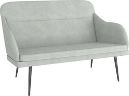 vidaXL - Bankje - 110x76x80 - cm - fluweel - lichtgrijs