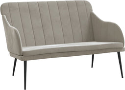 vidaXL - Bankje - 110x76x80 - cm - fluweel - lichtgrijs