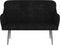 vidaXL - Bankje - 110x76x80 - cm - fluweel - zwart