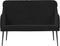 vidaXL - Bankje - 110x76x80 - cm - fluweel - zwart