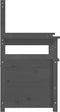vidaXL - Bankje - 112,5x51,5x96,5 - cm - massief - grenenhout - grijs