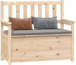 vidaXL - Bankje - 112,5x51,5x96,5 - cm - massief - grenenhout
