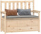 vidaXL - Bankje - 112,5x51,5x96,5 - cm - massief - grenenhout