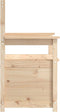 vidaXL - Bankje - 112,5x51,5x96,5 - cm - massief - grenenhout