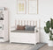 vidaXL - Bankje - 112,5x51,5x96,5 - cm - massief - grenenhout - wit
