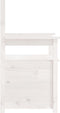 vidaXL - Bankje - 112,5x51,5x96,5 - cm - massief - grenenhout - wit