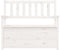vidaXL - Bankje - 112,5x51,5x96,5 - cm - massief - grenenhout - wit