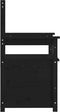 vidaXL - Bankje - 112,5x51,5x96,5 - cm - massief - grenenhout - zwart
