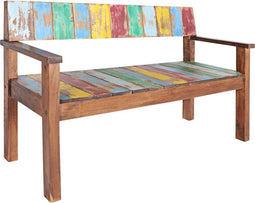 vidaXL - Bankje - 115 - cm - massief - gerecycled - hout