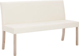 vidaXL - Bankje - 139,5 - cm - kunstleer - crème