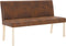 vidaXL - Bankje - 139,5 - cm - kunstsuède - bruin