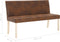 vidaXL - Bankje - 139,5 - cm - kunstsuède - bruin